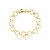 Pulseira elos redondo ouro semijoia - Imagem 1