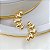 Brinco ear cuff gotas ouro semijoia - Imagem 3