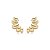 Brinco ear cuff gotas ouro semijoia - Imagem 1