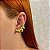 Brinco ear cuff gotas ouro semijoia - Imagem 2