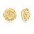 Brinco flor g ouro semijoia - Imagem 1