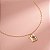 Colar pingente retangular cristal azul ouro semijoia - Imagem 3