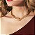 Colar choker curvado ouro fosco semijoia - Imagem 2