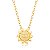Colar pingente girassol ouro fosco semijoia - Imagem 1