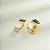 Brinco ear hook liso ouro semijoia - Imagem 3
