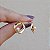 Brinco pérola shell zircônia ouro semijoia - Imagem 3