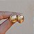 Brinco oval ouro semijoia TZ-240403 - Imagem 3