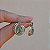 Brinco gota cristal fusion turmalina ouro semijoia E11535 - Imagem 4