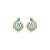 Brinco gota cristal fusion turmalina ouro semijoia E11535 - Imagem 1