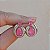 Brinco gota cristal fusion rosa ouro semijoia E11535 - Imagem 3