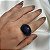 Anel abaulado zircônia azul marinho ouro semijoia JZ-240227 - Imagem 2