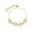Pulseira gravatinha oval olho de gato ouro semijoia PU 1022 - Imagem 1