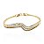 Bracelete ondulado zircônia ouro semijoia PU 1150 - Imagem 1