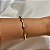 Bracelete bambu zircônia ouro semijoia PU 1179 - Imagem 2