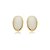 Brinco oval cristal olho de gato ouro semijoia BA 7090 - Imagem 1