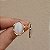 Brinco oval cristal olho de gato ouro semijoia BA 5699 - Imagem 5