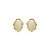 Brinco oval cristal olho de gato ouro semijoia BA 5699 - Imagem 1
