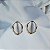Brinco oval cristal olho de gato ouro semijoia BA 5699 - Imagem 3
