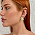 Brinco Oval Cristal Olho de Gato Ouro Semijoia BA 5699 - Imagem 2