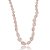 Colar curto pedra natural quartzo rosa prata 925 - Imagem 1