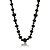 Colar longo cristais preto - Imagem 1