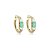 Brinco argola cristal fusion turmalina ouro semijoia CH 393 - Imagem 1