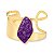 Bracelete pedra natural ametista ouro semijoia - Imagem 1