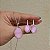 Colar e brinco oval pedra natural madrepérola rosa ródio semijoia - Imagem 8