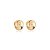 Brinco argolinha facetada m ouro semijoia 24a05014 - Imagem 1