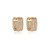 Brinco argolinha retangular zircônia ouro semijoia 19k14020 - Imagem 1