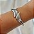 Bracelete liso curvado ródio semijoia 2908 - Imagem 2