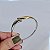 Bracelete liso curvado ródio e ouro semijoia 2908 - Imagem 5
