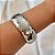 Bracelete facetado prateado - Imagem 2