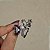 Broche borboletas cristal cinza com pérola - Imagem 3