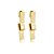Brinco pressão metal martelado ouro semijoia BI47898 - Imagem 1