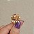 Anel flores ouro fosco semijoia - Imagem 3