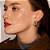Brinco ear jacket martelado ouro e ródio semijoia - Imagem 2