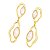Brinco pedra natural nautilus ouro semijoia - Imagem 1