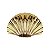Piranha de cabelo Rellie concha metal dourado - Imagem 1