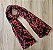Lenço echarpe floral preto com vermelho - Imagem 3