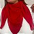 Lenço quadrado liso vermelho escarlate LEN-HS-002 - Imagem 2