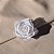 Broche rosa tecido branco FL-003 - Imagem 3