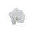 Broche rosa tecido branco FL-003 - Imagem 1