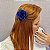 Broche rosa tecido azul marinho FL-003 - Imagem 5