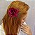Broche rosa tecido vermelho burgundy FL-003 - Imagem 5