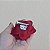 Broche rosa tecido vermelho burgundy FL-003 - Imagem 7