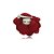 Broche rosa tecido vermelho burgundy FL-003 - Imagem 3