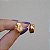 Brinco oval metal martelado ouro fosco semijoia - Imagem 5