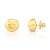 Brinco oval metal martelado ouro fosco semijoia - Imagem 1