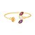 Bracelete pedras naturais ouro semijoia - Imagem 1